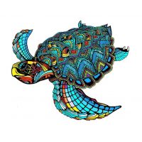 Dřevěné puzzle - Želva, A4