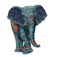 Dřevěné puzzle - Slon, A5