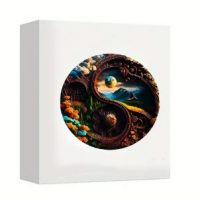 Kulaté dřevěné puzzle - Yin-Yang, A5