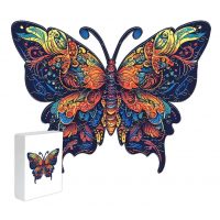 Dřevěné puzzle - Barevný motýl, A5