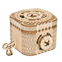 Vintage 3D dřevěné puzzle - Malá šperkovnice