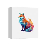 Dřevěné puzzle - Barevná liška, A5