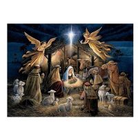 Klasické dřevěné puzzle - Betlém, A5