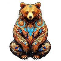 Dřevěné puzzle - Medvěd, A5