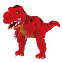 Dinosauří stavebnice - Červený s černými pruhy