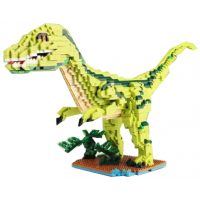 Dinosauří stavebnice - Světle zelený s tmavě zelenými pruhy