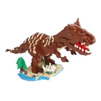 Dinosauří stavebnice - Hnědý s béžovými pruhy