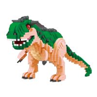 Dinosauří stavebnice - Zeleno oranžový