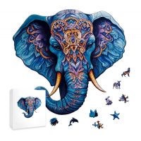 Dřevěné puzzle - Hlava slona, A5