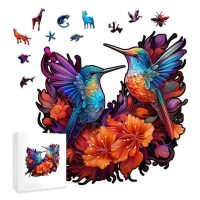 Dřevěné puzzle - Kolibříci, A3
