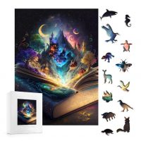 Klasické dřevěné puzzle - Temný hrad, A5
