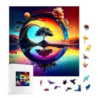 Klasické dřevěné puzzle - Strom života, A3