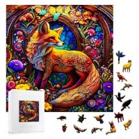 Klasické dřevěné puzzle - Liška, A3