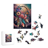 Klasické dřevěné puzzle - Lapač snů, A3