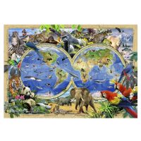 Klasické dřevěné puzzle - Zvířecí země, A5
