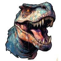 Dřevěné puzzle - Dinosaurus 02, A3