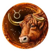 Kulaté dřevěné puzzle - Znamení zvěrokruhu, býk A4