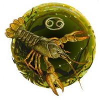 Kulaté dřevěné puzzle - Znamení zvěrokruhu, rak A4