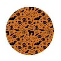 Kulaté dřevěné puzzle - Halloween, BOO! A5