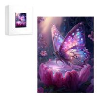 Klasické dřevěné puzzle - Magický motýl, A3