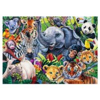 Klasické dřevěné puzzle - Džungle, A3