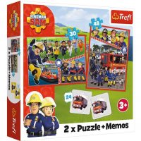 Trefl pohádkové puzzle - 2v1 Fireman Sam, 78 dílků