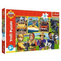 Trefl pohádkové puzzle - Fireman Sam and friends, 24 dílků