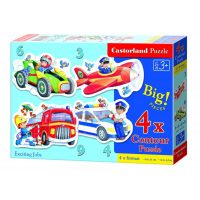 Castorland pohádkové puzzle - 4v1 Exciting Jobs, 22 dílků