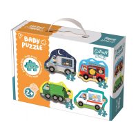 Trefl pohádkové puzzle - 4v1 Means of transport, 17 dílků