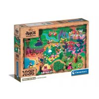 Clementoni pohádkové puzzle - Alice in wonderland map, 1000 dílků