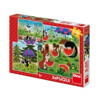 Dino pohádkové puzzle - Krteček a deštník, 55 dílků