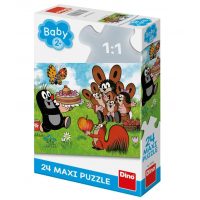 Dino pohádkové puzzle - Krtek a narozeniny Maxi, 24 dílků