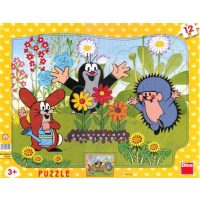 Dino pohádkové puzzle - Krtek zahradníkem, 12 dílků