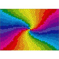 Enjoy puzzle - Stained Glass Rainbow Burst, 1000 dílků