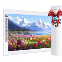 Diamantové malování s kulatými diamanty - Horská příroda, 50 x 70