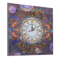 Mechanické diamantové malování - Hodiny, 35 x 35