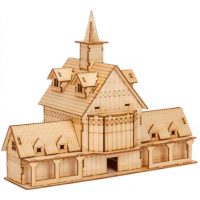 Dřevěné 3D puzzle se světýlkem - Dům, Type 14