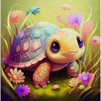 Klasické dřevěné puzzle - Želvička, A4