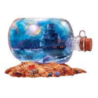 Dřevěné puzzle - Loď v láhvi, A4