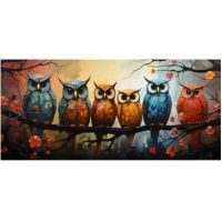 Klasické dřevěné puzzle - Sovičky, A3