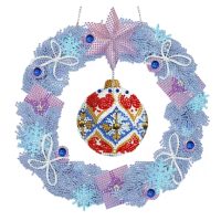 Diamantové malování velká závěsná Vánoční ozdoba - Xmas Ball