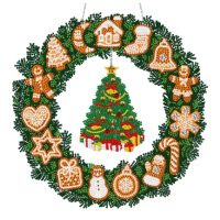 Diamantové malování velká závěsná Vánoční ozdoba - Xmas Tree