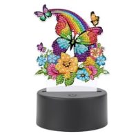 Diamantové malování s podstavcem a podsvícením - Rainbow Butterfly