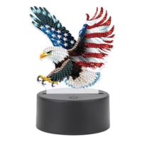 Diamantové malování s podstavcem a podsvícením - US Flag Eagl