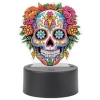 Diamantové malování s podstavcem a podsvícením - Skull