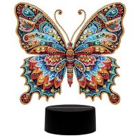 Diamantové malování s podstavcem a podsvícením - Butterfly