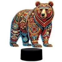 Diamantové malování s podstavcem a podsvícením - Bear