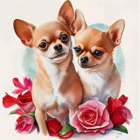 Diamantové malování s diamanty ve tvaru čtverce - Pes 2260, 40 x 40