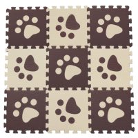 Penový BABY puzzle koberec - Hnedé labky, H