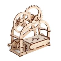 UGEARS 3D puzzle - Mechanická krabička, 61 dílků